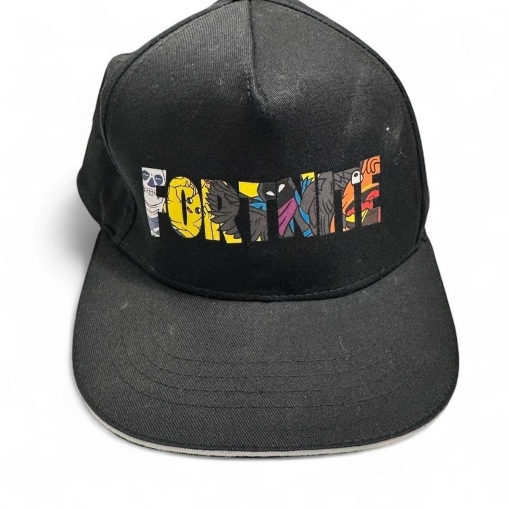 Fortnite Graphic Snapback Hat OSFM Black Gaming Cap Anime Gamer Y2K‎